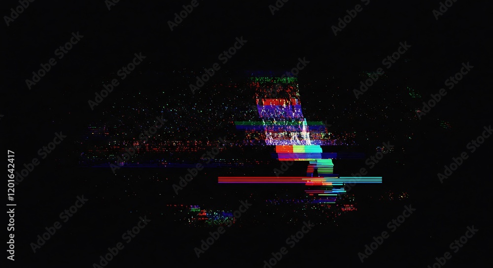 Poster digital grain texture overlay effect. visual video effects stripes background, glitch noise static t