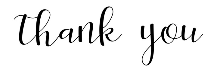 Printable thank you cards featuring cursive, handwritten, and calligraphy text in vector format