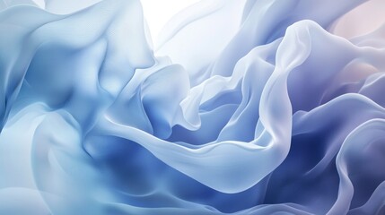 Obraz premium Abstract Blue Silk Swirls: A Serene Visual Symphony