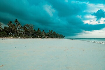 Approaching storm on Diani Beach in Kenya