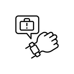 Rush job outline icons, minimalist vector illustration ,simple transparent graphic element .Isolated on white background