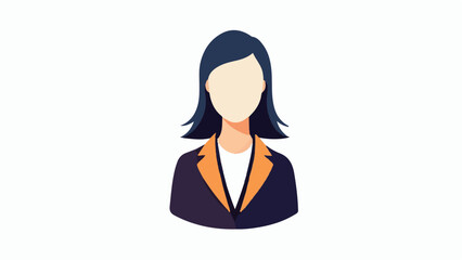 Faceless Formal Woman Vector Illustration