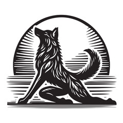 wolf black silhouette 