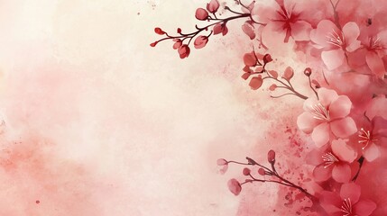 Fototapeta premium Elegant pink flowers on a calming background