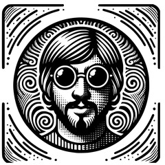 Groovy Hippie Illustration