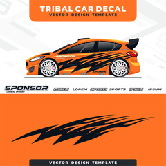 Fototapeta premium tribal car wrap design template 20
