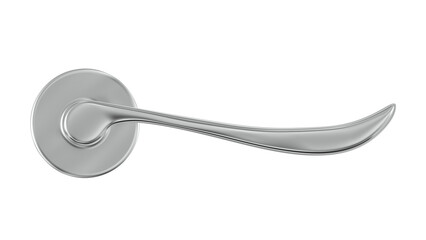 Chrome door handle. Doorknob. Isolated. 3d illustration.