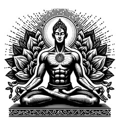 Zen Meditation Mindfulness Illustration