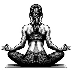 Zen Meditation Mindfulness Illustration