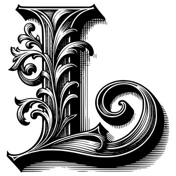 Vintage Victorian Letter L