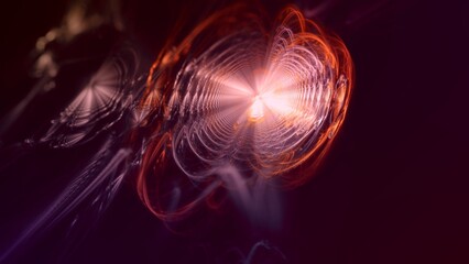 abstraktes energievoll rot leuchtendes Muster, modern, Technologie, Wissenschaft, Veränderung