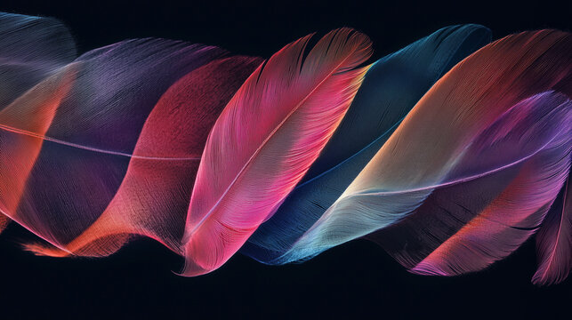 Abstract background of colorful parabolas