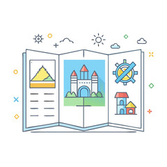 theme park brochure icon, theme park brochure vector illustration-simple illustration of theme park brochure, perfect for theme park brochure logos and themed design 