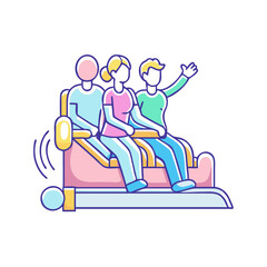 family on a ride icon, family on a ride vector illustration-simple illustration of family on a ride, perfect for family on a ride logos and themed design 