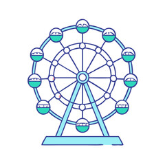 ferris wheel icon, ferris wheel vector illustration-simple illustration of ferris wheel, perfect for ferris wheel logos and themed design 