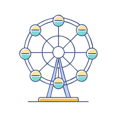 ferris wheel lights icon, ferris wheel lights vector illustration-simple illustration of ferris wheel lights, perfect for ferris wheel lights logos and themed design 