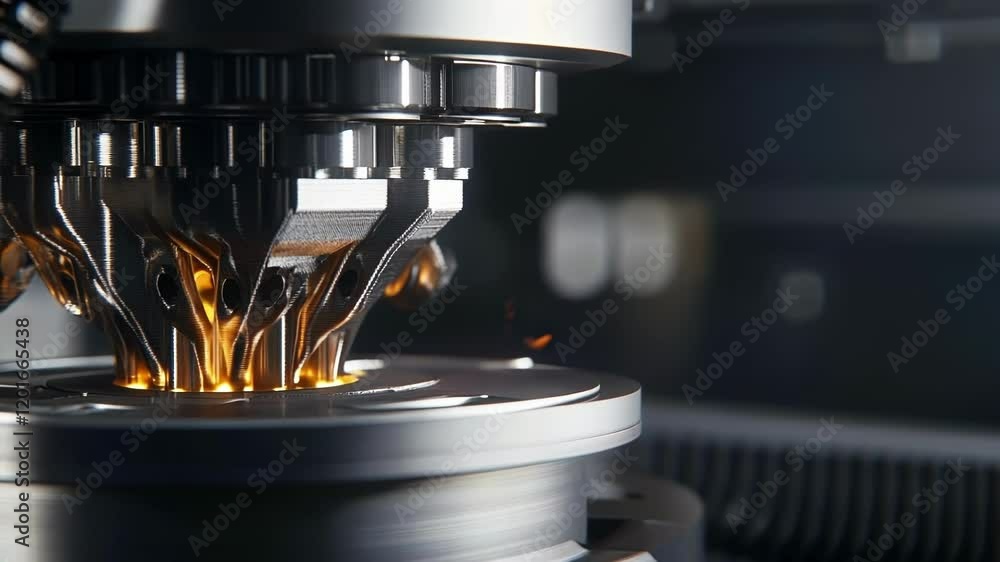 Poster a closeup shot of a 3d printer producing custom tool replacements emphasizing the speed and efficien