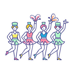 Naklejka premium parade dancers icon, parade dancers vector illustration-simple illustration of parade dancers, perfect for parade dancers logos and themed design 