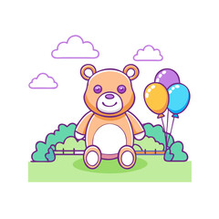 park mascot plush toy icon, park mascot plush toy vector illustration-simple illustration of park mascot plush toy, perfect for park mascot plush toy logos and themed design 