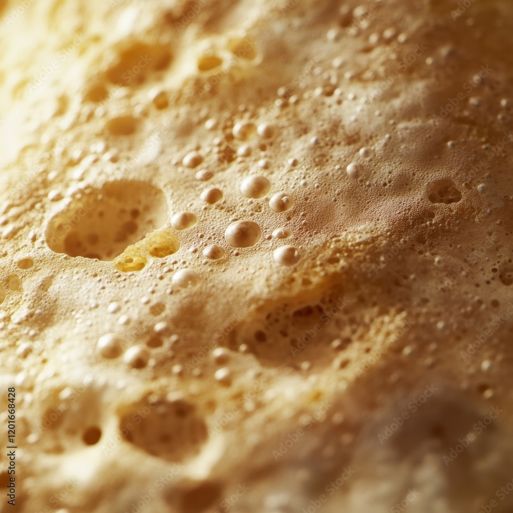 Aufkleber close up view of bacteria colonies growing on bread or cheese revealing texture and detail in a natu