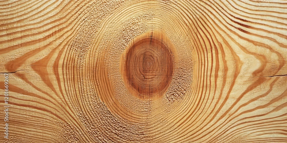 Fototapete close up texture of a wooden board featuring a fresh, clean saw cut, showcasing the unique details a