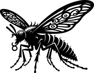 vector illustration design image icon logo symbol animal silhouette winged beetle insect.eps