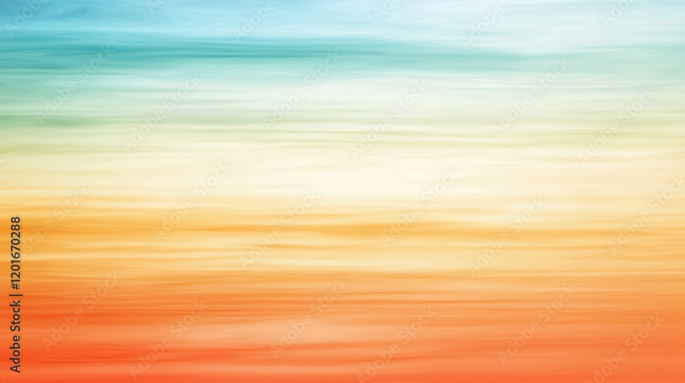 Aufkleber vibrant gradient of orange and green with soft blending in a serene background