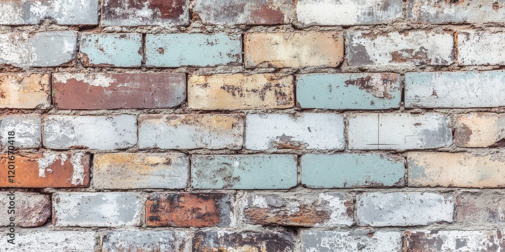 Aufkleber grunge brick wall background showcasing textured and distressed details. this old grunge brick wall 