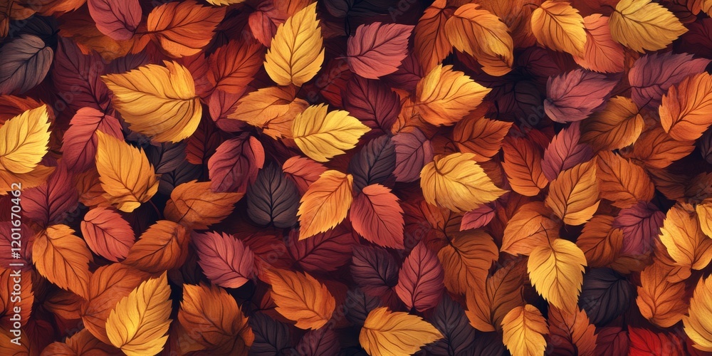 Poster autumn season leaves create a beautiful background design suitable for various uses. embrace the vib