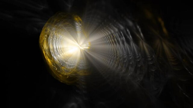 abstraktes energievoll goldgelb leuchtendes Muster, modern, Technologie, Wissenschaft, Ver&auml;nderung