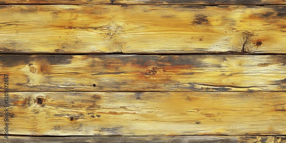 Leinwandbilder texture of aged yellow rustic boards showcases a worn and shabby appearance, highlighting the unique
