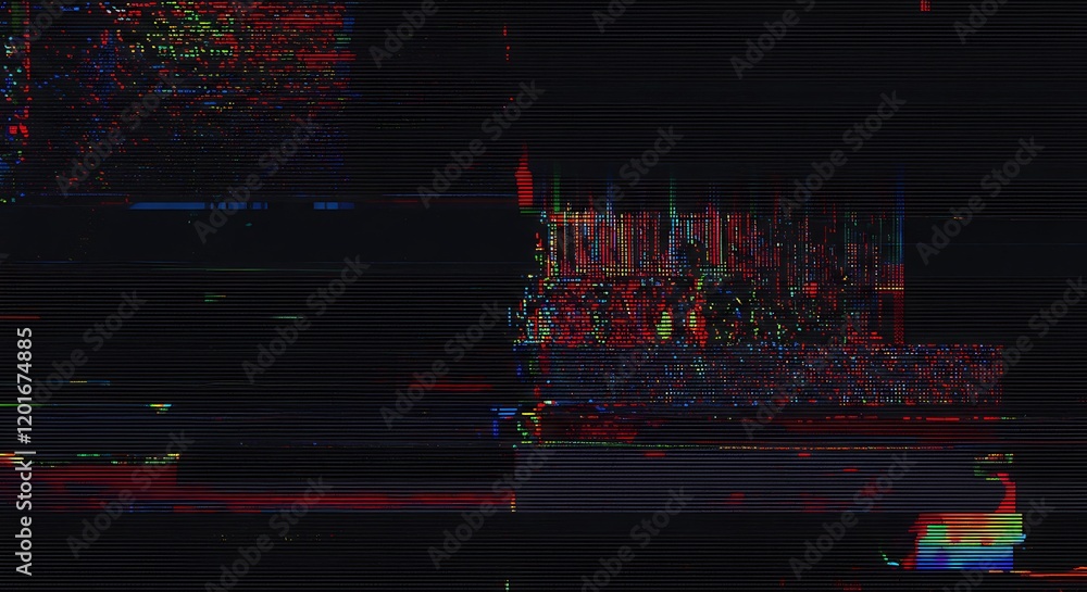 Poster digital grain texture overlay effect. visual video effects stripes background, glitch noise static t