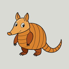 armadillo cartoon vector