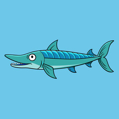 barracuda fish on a background