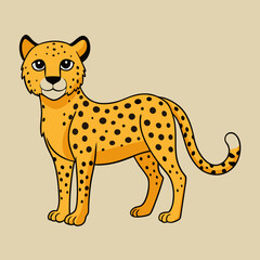 cheetah cartoon isolated 