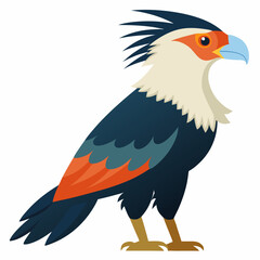 eagle on a white background crested caracara