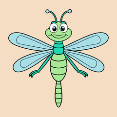 dragonfly cartoon illustration
