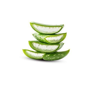 aloevera transparent on white background