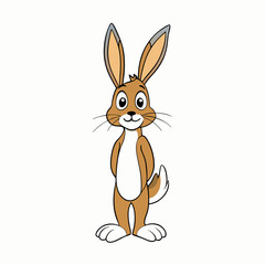 vector illustration of a hare