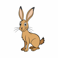 vector illustration of a hare