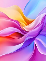 Obraz premium Abstract Colorful Swirls Design - Vibrant abstract image featuring swirling, flowing colors in shades of pink, purple, orange, and blue. Perfect for backgrounds or design elements.
