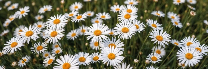 Meadow filled with daisies, vibrant nature scene capturing the beauty of spring