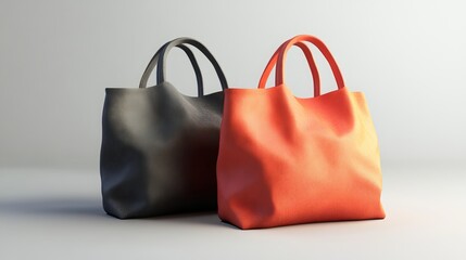 Blank color bag modeled in 3D 