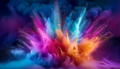 explosion of colored powder background graphic resource