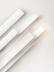 Fototapeta premium Abstract White Diagonal Lines - Clean minimalist design featuring overlapping white diagonal lines on a light grey textured background. Modern and sophisticated.