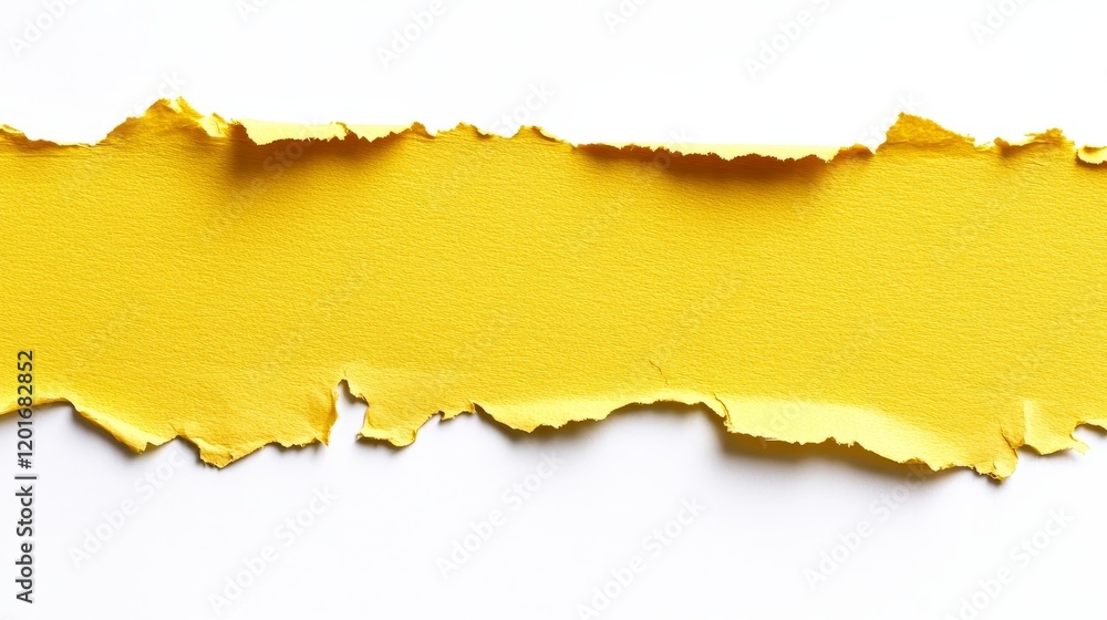 Leinwandbilder yellow torn paper edge element adds a unique texture to your design. this yellow torn paper edge ele