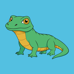 komodo dragon cartoon vector