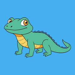 komodo dragon cartoon vector
