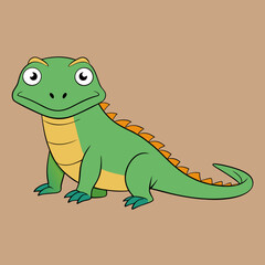 komodo dragon cartoon vector