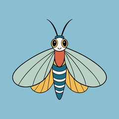 moth cartoon vector
